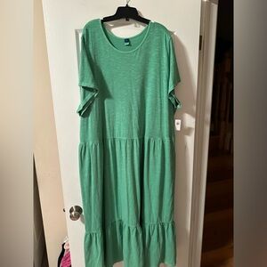 Old Navy green maxi dress, 4X